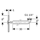 Geberit Fertigbauset für Waschtisch mit UP-Geruchsverschluss, mit Abdeckplatte höhenverstellbar +/- 3 cm, geeignet für Waschtische, Kunststoff, Rohrgewinde 1 1/4"
