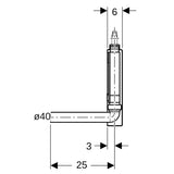 Geberit AP-Geruchsverschluss für Geräte, mit Abdeckung: d=40mm, weiß-alpin