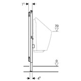 Geberit Duofix Element für Urinal 112-130 cm Universal für AP-Druckspüler
