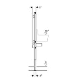 Geberit Duofix Element für Ausgussbecken, 130 cm, Wandarmatur AP