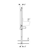 Geberit Duofix Element für Ausgussbecken, 130 cm, Wandarmatur AP