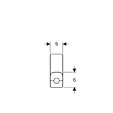 Geberit Mepla Metallrohr-Anschlussbogen 90° mit Dämmbox und Anschlussverschraubung für Eurokonus: Werkstoff=Messing / Kupfer, d=16mm, d1=15mm, L1=30cm, vernickelt