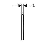 Geberit Omega20 (ex Omega30) Betätigungsplatte für 2-Mengen-Spülung, Square, Kunststoff, pneumatisch, mit zwei Tasten, geeignet für Wandklosetts
