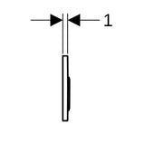 Geberit Omega20 Betätigungsplatte für 2-Mengen-Spülung, Round, Kunststoff, pneumatisch, mit zwei Tasten, geeignet für Wandklosetts