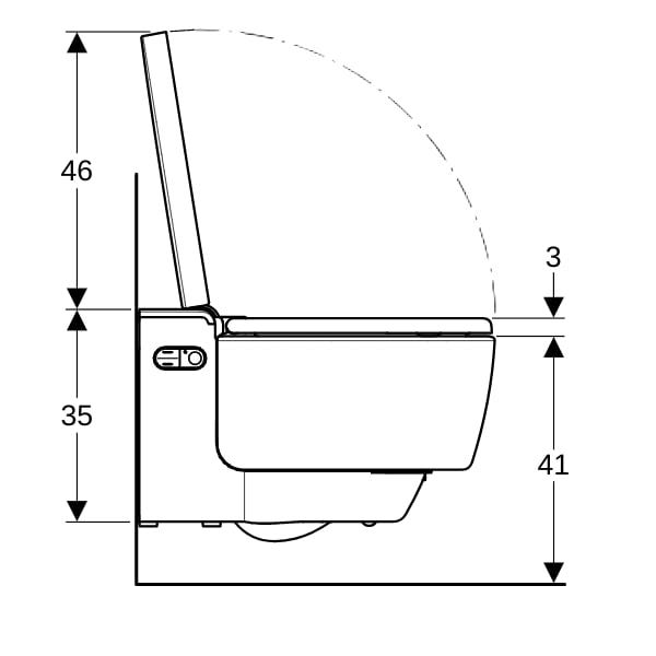 Geberit AquaClean Mera Comfort WC-Komplettanlage Wand-WC