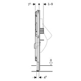 GE Duofix Element f. Urinal, 112-130 cm universell