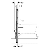 Geberit Duofix Element f. Bidet, 82 cm universell