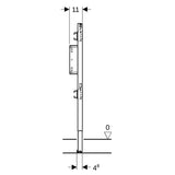GE Duofix Element f. Dusche und BW 98-112 cm, Wandarmatur AP