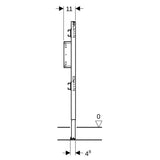 GE Duofix Element f. Dusche und BW 98-112 cm, Wandarmatur AP
