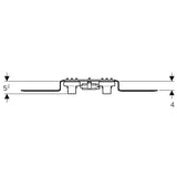 Geberit FlowFit Anschlusswinkel 90° vormontiert, zweifach, gedämmt aus Bronze mit Ablaufrohr-
schelle und Anschlussbogen