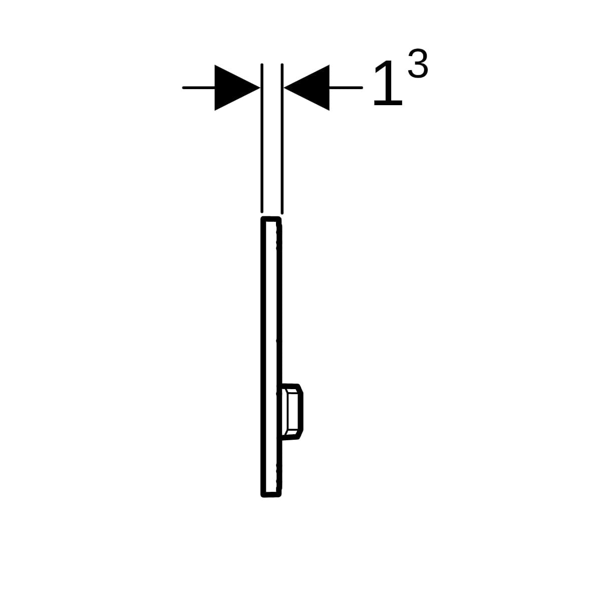 Geberit Sigma50 Betätigungsplatte für 2-Mengen-Spülung, Square, Metallfarbe verchromt