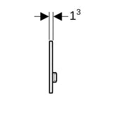 Geberit Sigma50 Betätigungsplatte für 2-Mengen-Spülung, Square, Metallfarbe verchromt