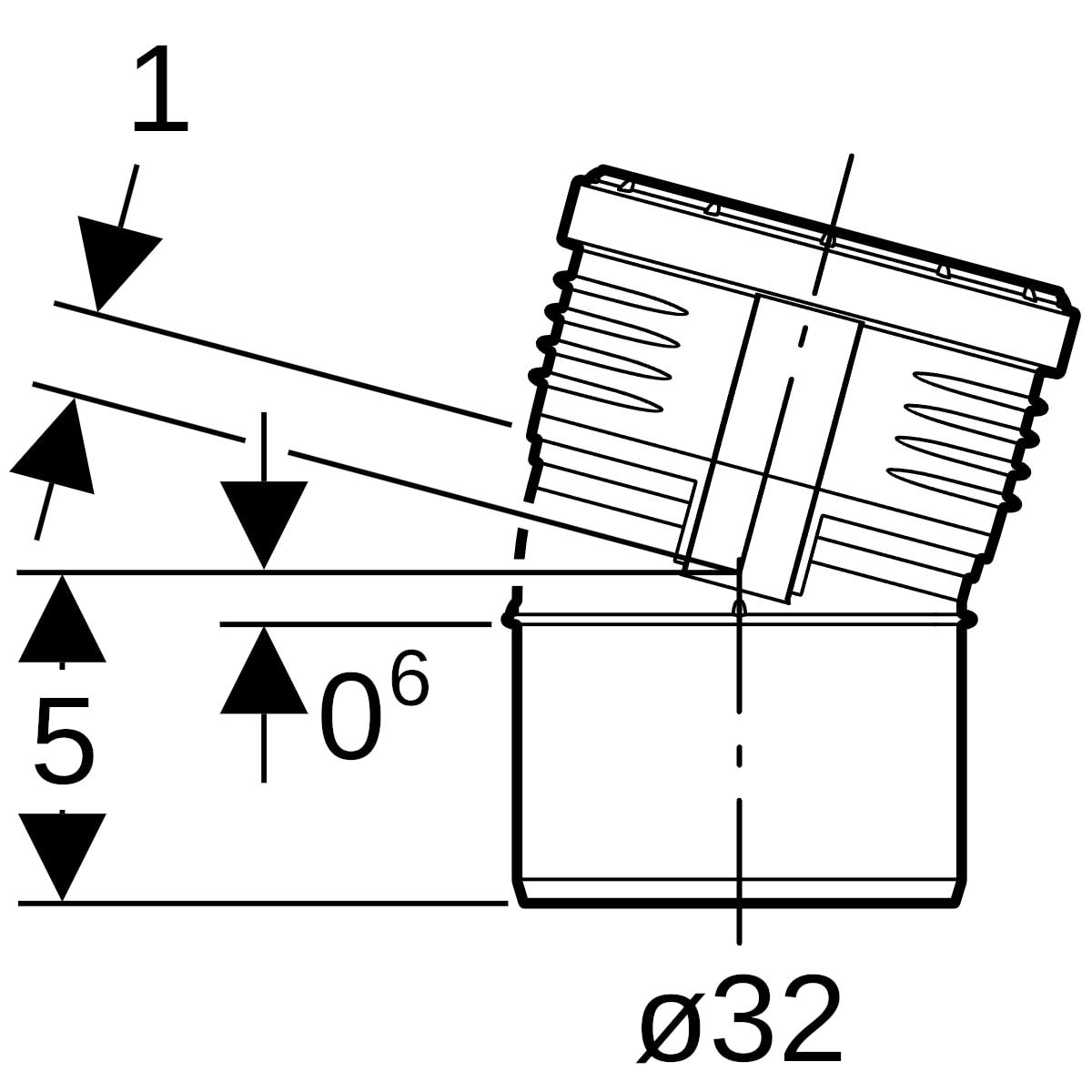 Geberit Silent-PP Bogen 15°