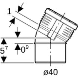 Geberit Silent-PP Bogen: 30°