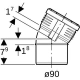 Geberit Silent-PP Bogen: 30°