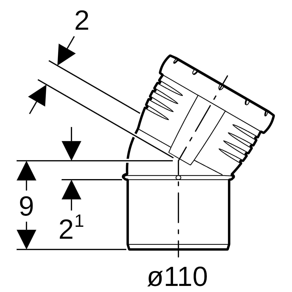 Geberit Silent-Pro Bogen: 30°