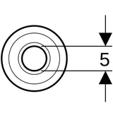 Geberit Wandrosette tief: d=50mm, D=9cm, H=7cm, weiß-alpin
