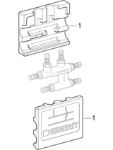 Geberit Mepla Kreuzungs-T-Stück mit Dämmbox: CW617N, d=20mm, d1=16mm, d2=20mm