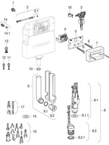 Geberit KombifixBasic Element für Wand-WC, 108 cm, mit Delta UP-Spülkasten 12 cm