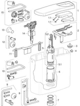 Geberit AP140 AP-Spülkasten 2-Mengen-Spülung, halbhochhängend