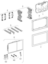 Geberit Sigma60 Betätigungsplatte für 2-Mengen-Spülung, Square, flächenbündig: Tasten: verchromt, gebürstet, easy-to-clean-beschichtet, Designstreifen und Rahmen: hochglanz-verchromt