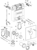 Geberit Kombifix Element für Wand-WC, mit Omega UP-Spülkasten 12 cm