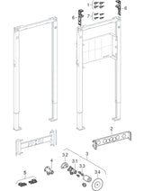 Geberit Duofix Traverse für Wandarmatur AP, variable Armaturenposition