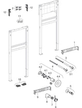 Geberit Duofix Traversenelement für Waschtisch, Standarmatur