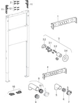 Geberit Duofix Element für Ausgussbecken, 130 cm, Wandarmatur AP