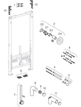 Geberit Duofix Element f. Bidet, 82 cm universell