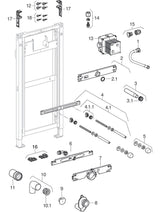 Geberit Duofix Element Urinal 112-130 cm Universal für Sprühkopf
