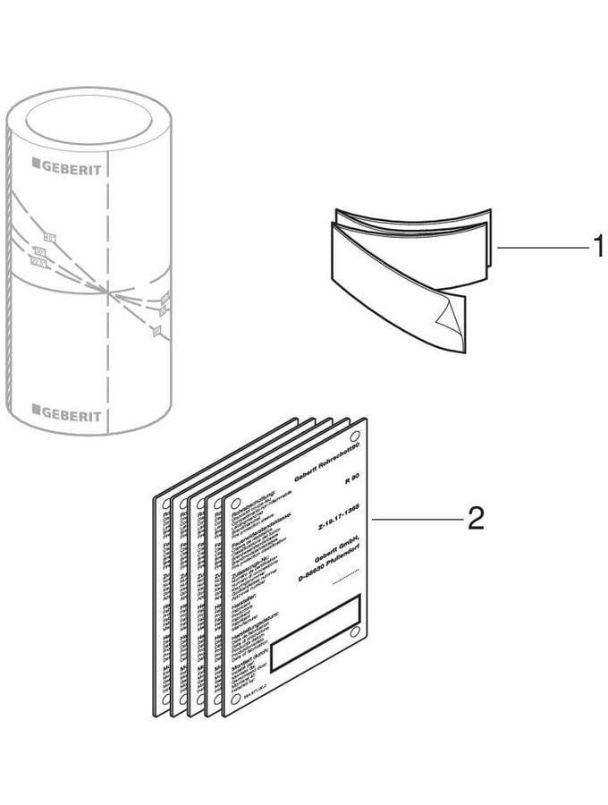 Geberit Rohrschott120: d=110mm, di=134mm