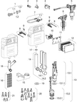 Geberit Kombifix Element für Wand-WC, mit Omega UP-Spülkasten 12 cm