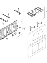 Geberit WM Bundle Twinline30 Betätigungsplatte +  Umbauset für 2-Mengen-Spülung mit Typ 383 Füllventil