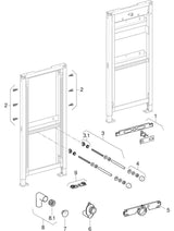 Geberit Duofix Element für Urinal 112-130 cm Universal für AP-Druckspüler