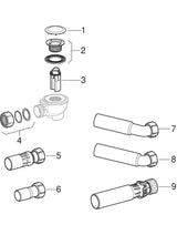 Geberit Duschwannenablauf für Duschwannen mit Ventilloch ø 52 mm, DN 50, Polyethylen (PE)