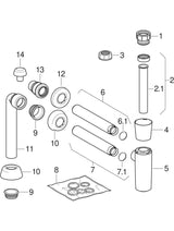Geberit Tauchrohrgeruchsverschluss für Waschbecken, Abgang horizontal, ABS, hochglanz-verchromt