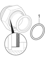 Geberit Mapress Kupfer Übergang mit Überwurfmutter (Gas): CW602N, d=28mm, G=1 3/8″