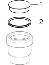 Geberit PE Steckmuffe reduziert, mit Lippendichtung: d=56mm