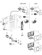 Geberit WC-Steuerung elektronisch, Netzbetrieb, für Sigma UP-Spülkasten 12 cm, mit Sigma10 Betätigungsplatte, Round, für Stützklappgriff, manuell: Platte und Taste: gebürstet, easy-to-clean-beschichtet, Designring: poliert