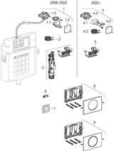 Geberit WC-Steuerung elektronisch, Netzbetrieb, für Sigma UP-Spülkasten 12 cm, für Funktaster
