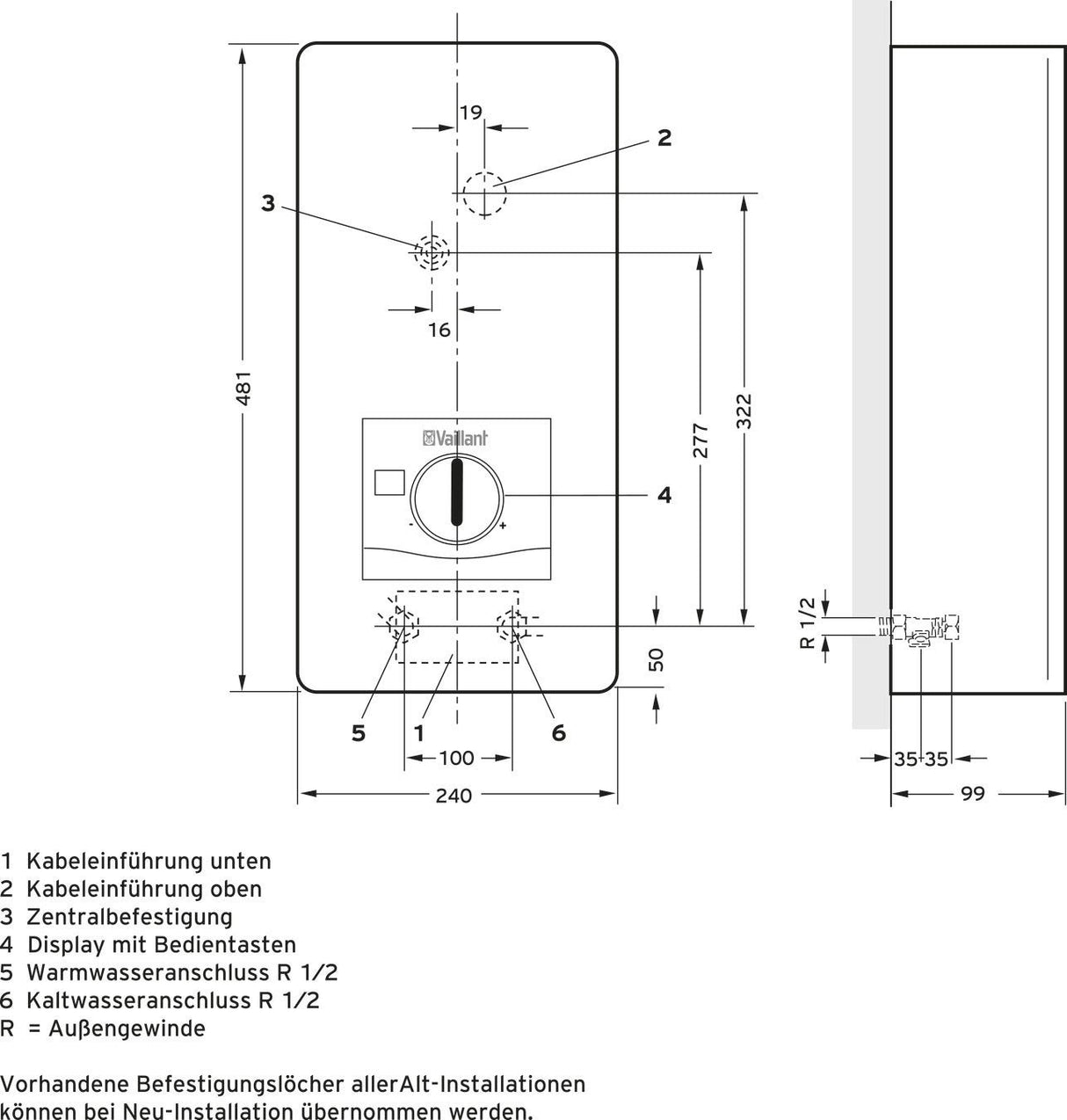 VAILLANT electronicVED Elektro-Durchlauferhitzer