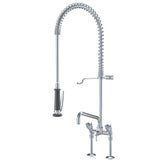 KWC Zweigriffmischer GASTRO Schwenkauslauf, AD153 A300, mit Brause, ganzchrom