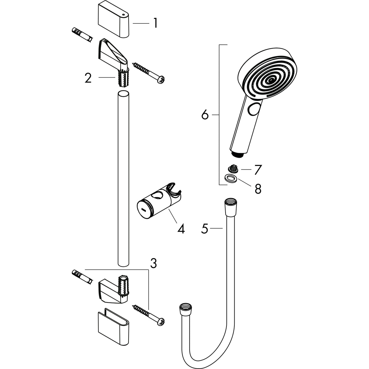 hansgrohe Pulsify Select S Brauseset 105 3jet Relaxation mit Brausestange rund