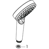 hansgrohe Crometta Handbrause 100 1jet EcoSmart+, Weiß/Chrom