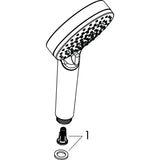 hansgrohe Crometta Handbrause 100 Vario, Weiß/Chrom
