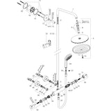 hansgrohe Croma Showerpipe 220 1jet mit Thermostat, Chrom