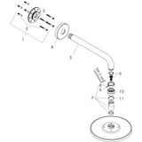 hansgrohe Raindance S Kopfbrause 240 1jet mit Brausearm, Chrom