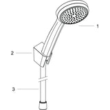 hansgrohe Croma 100 Brausehalterset Mono mit Brauseschlauch 125 cm, Chrom
