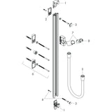 hansgrohe Unica Brausestange Raindance 90 cm mit Isiflex Brauseschlauch 160 cm, Chrom